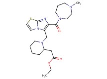 ethyl [1-({6-[(4-methyl-1,4-diazepan-1-yl)carbonyl]imidazo[2,1-b][1,3]thiazol-5-yl}methyl)-2-piperidinyl]acetate