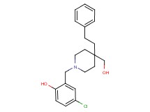 4-chloro-2-{[4-(hydroxymethyl)-4-(2-phenylethyl)-1-piperidinyl]methyl}phenol