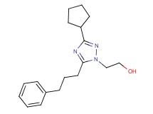 2-[3-cyclopentyl-5-(3-phenylpropyl)-1H-1,2,4-triazol-1-yl]ethanol