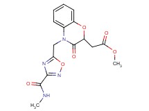 methyl [4-({3-[(methylamino)carbonyl]-1,2,4-oxadiazol-5-yl}methyl)-3-oxo-3,4-dihydro-2H-1,4-benzoxazin-2-yl]acetate