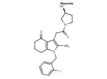 1-(2-fluorobenzyl)-3-{2-[(3S)-3-hydroxy-1-pyrrolidinyl]-2-oxoethyl}-2-methyl-1,5,6,7-tetrahydro-4H-indol-4-one