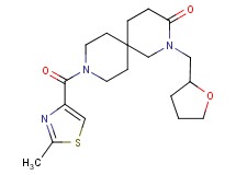 9-[(2-methyl-1,3-thiazol-4-yl)carbonyl]-2-(tetrahydrofuran-2-ylmethyl)-2,9-diazaspiro[5.5]undecan-3-one