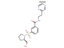 3-{[(2R)-2-(hydroxymethyl)pyrrolidin-1-yl]sulfonyl}-N-(2-pyrazin-2-ylethyl)benzamide