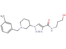 N-(3-hydroxypropyl)-1-[1-(3-methylbenzyl)-3-piperidinyl]-1H-1,2,3-triazole-4-carboxamide