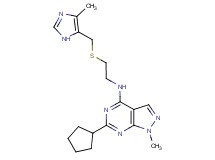 6-cyclopentyl-1-methyl-N-(2-{[(4-methyl-1H-imidazol-5-yl)methyl]thio}ethyl)-1H-pyrazolo[3,4-d]pyrimidin-4-amine