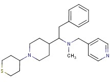 N-methyl-2-phenyl-N-(4-pyridinylmethyl)-1-[1-(tetrahydro-2H-thiopyran-4-yl)-4-piperidinyl]ethanamine