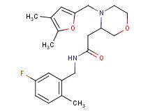 2-{4-[(4,5-dimethyl-2-furyl)methyl]-3-morpholinyl}-N-(5-fluoro-2-methylbenzyl)acetamide