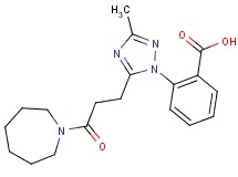 2-[5-(3-azepan-1-yl-3-oxopropyl)-3-methyl-1H-1,2,4-triazol-1-yl]benzoic acid