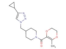 4-[(4-cyclopropyl-1H-1,2,3-triazol-1-yl)methyl]-1-[(3-methyl-5,6-dihydro-1,4-dioxin-2-yl)carbonyl]piperidine