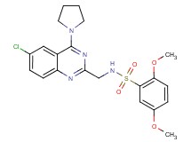 N-{[6-chloro-4-(1-pyrrolidinyl)-2-quinazolinyl]methyl}-2,5-dimethoxybenzenesulfonamide