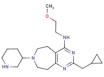 2-(cyclopropylmethyl)-N-(2-methoxyethyl)-7-(3-piperidinyl)-6,7,8,9-tetrahydro-5H-pyrimido[4,5-d]azepin-4-amine dihydrochloride
