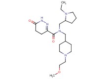 N-[(1-ethyl-2-pyrrolidinyl)methyl]-N-{[1-(2-methoxyethyl)-4-piperidinyl]methyl}-6-oxo-1,4,5,6-tetrahydro-3-pyridazinecarboxamide