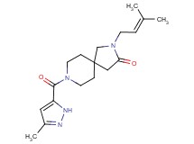 2-(3-methyl-2-buten-1-yl)-8-[(3-methyl-1H-pyrazol-5-yl)carbonyl]-2,8-diazaspiro[4.5]decan-3-one