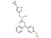 N-[(5-cyclopropyl-1H-pyrazol-3-yl)methyl]-3-(4-methoxyphenyl)-N-methyl-3-phenylpropanamide