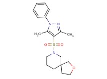 7-[(3,5-dimethyl-1-phenyl-1H-pyrazol-4-yl)sulfonyl]-2-oxa-7-azaspiro[4.5]decane