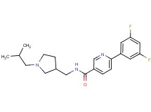 6-(3,5-difluorophenyl)-N-[(1-isobutylpyrrolidin-3-yl)methyl]nicotinamide
