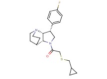 (2R*,3R*,6R*)-5-{[(cyclopropylmethyl)thio]acetyl}-3-(4-fluorophenyl)-1,5-diazatricyclo[5.2.2.0~2,6~]undecane