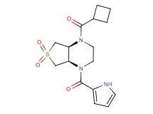 (4aR*,7aS*)-1-(cyclobutylcarbonyl)-4-(1H-pyrrol-2-ylcarbonyl)octahydrothieno[3,4-b]pyrazine 6,6-dioxide