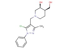 (3S*,4R*)-1-[(5-chloro-3-methyl-1-phenyl-1H-pyrazol-4-yl)methyl]-4-(hydroxymethyl)-3-piperidinol