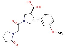 (3S*,4R*)-4-(3-methoxyphenyl)-1-[(2-oxopyrrolidin-1-yl)acetyl]pyrrolidine-3-carboxylic acid