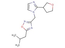 5-isobutyl-3-{[2-(tetrahydrofuran-3-yl)-1H-imidazol-1-yl]methyl}-1,2,4-oxadiazole