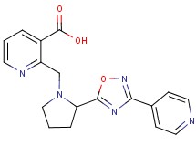 2-{[2-(3-pyridin-4-yl-1,2,4-oxadiazol-5-yl)pyrrolidin-1-yl]methyl}nicotinic acid