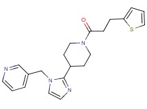 3-[(2-{1-[3-(2-thienyl)propanoyl]piperidin-4-yl}-1H-imidazol-1-yl)methyl]pyridine