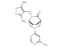 (1S*,5R*)-3-(6-amino-4-pyrimidinyl)-6-[(3,5-dimethyl-4-isoxazolyl)methyl]-3,6-diazabicyclo[3.2.2]nonan-7-one