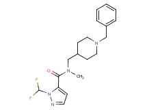 N-[(1-benzyl-4-piperidinyl)methyl]-1-(difluoromethyl)-N-methyl-1H-pyrazole-5-carboxamide