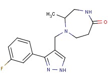 1-{[3-(3-fluorophenyl)-1H-pyrazol-4-yl]methyl}-2-methyl-1,4-diazepan-5-one