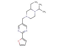5-[(3-ethyl-4-isopropyl-1-piperazinyl)methyl]-2-(2-furyl)pyrimidine