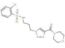 2-chloro-N-{3-[4-(4-thiomorpholinylcarbonyl)-1H-1,2,3-triazol-1-yl]propyl}benzenesulfonamide