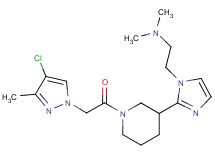 2-(2-{1-[(4-chloro-3-methyl-1H-pyrazol-1-yl)acetyl]piperidin-3-yl}-1H-imidazol-1-yl)-N,N-dimethylethanamine