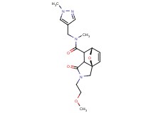 (3aR*,6S*)-2-(2-methoxyethyl)-N-methyl-N-[(1-methyl-1H-pyrazol-4-yl)methyl]-1-oxo-1,2,3,6,7,7a-hexahydro-3a,6-epoxyisoindole-7-carboxamide