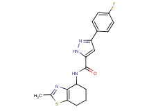 3-(4-fluorophenyl)-N-(2-methyl-4,5,6,7-tetrahydro-1,3-benzothiazol-4-yl)-1H-pyrazole-5-carboxamide