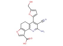 2-amino-3-cyano-4-[5-(hydroxymethyl)-2-furyl]-5,6-dihydrofuro[2,3-h]quinoline-9-carboxylic acid