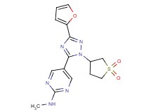 5-[1-(1,1-dioxidotetrahydro-3-thienyl)-3-(2-furyl)-1H-1,2,4-triazol-5-yl]-N-methylpyrimidin-2-amine