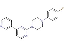 2-[4-(4-fluorophenyl)-1-piperazinyl]-4-(3-pyridinyl)pyrimidine