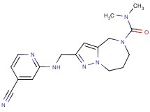 2-{[(4-cyanopyridin-2-yl)amino]methyl}-N,N-dimethyl-7,8-dihydro-4H-pyrazolo[1,5-a][1,4]diazepine-5(6H)-carboxamide