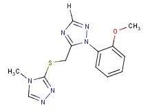 1-(2-methoxyphenyl)-5-{[(4-methyl-4H-1,2,4-triazol-3-yl)thio]methyl}-1H-1,2,4-triazole