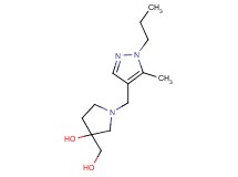 3-(hydroxymethyl)-1-[(5-methyl-1-propyl-1H-pyrazol-4-yl)methyl]pyrrolidin-3-ol