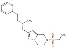 N-{[5-(ethylsulfonyl)-4,5,6,7-tetrahydropyrazolo[1,5-a]pyrazin-2-yl]methyl}-N-methyl-2-(2-pyridinyl)ethanamine