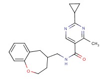 2-cyclopropyl-4-methyl-N-(2,3,4,5-tetrahydro-1-benzoxepin-4-ylmethyl)pyrimidine-5-carboxamide