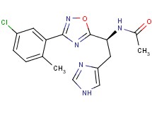 N-[(1S)-1-[3-(5-chloro-2-methylphenyl)-1,2,4-oxadiazol-5-yl]-2-(1H-imidazol-4-yl)ethyl]acetamide trifluoroacetate