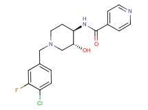 N-[(3R*,4R*)-1-(4-chloro-3-fluorobenzyl)-3-hydroxypiperidin-4-yl]isonicotinamide