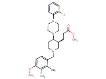 methyl 3-[(3S*,4R*)-4-[4-(2-fluorophenyl)-1-piperazinyl]-1-(4-methoxy-2,3-dimethylbenzyl)-3-piperidinyl]propanoate