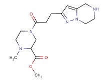 methyl 1-methyl-4-[3-(4,5,6,7-tetrahydropyrazolo[1,5-a]pyrazin-2-yl)propanoyl]-2-piperazinecarboxylate dihydrochloride