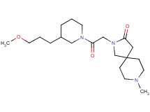 2-{2-[3-(3-methoxypropyl)-1-piperidinyl]-2-oxoethyl}-8-methyl-2,8-diazaspiro[4.5]decan-3-one