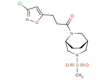 (1R*,5R*)-6-[3-(3-chloroisoxazol-5-yl)propanoyl]-3-(methylsulfonyl)-3,6-diazabicyclo[3.2.2]nonane