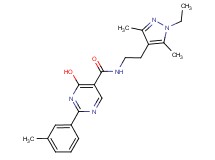 N-[2-(1-ethyl-3,5-dimethyl-1H-pyrazol-4-yl)ethyl]-4-hydroxy-2-(3-methylphenyl)pyrimidine-5-carboxamide